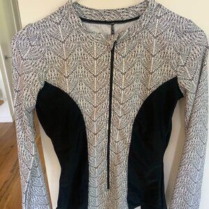 Women's Long Sleeve Swimsuit Certified UPF 50.  Size M.  Moderate rear coverage.